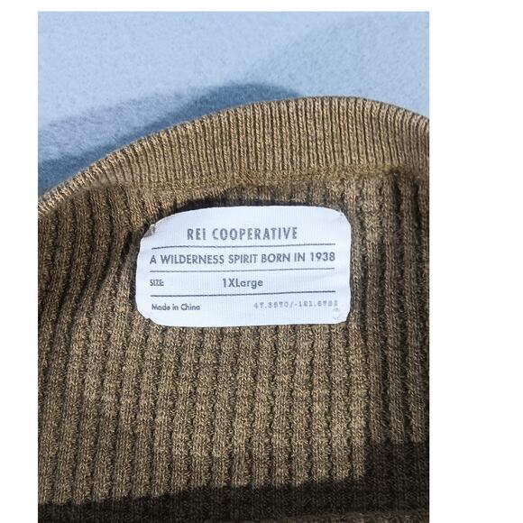 REI Co-op Wallace Lake WaffleKnit Cotton Sweater Xl 100% Cotton Relaxed Crewneck - Picture 5 of 9